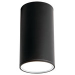 AFX Inc. - Everly 1 Light Semi-Flush Mount, Black, 8 in - Illuminate your outdoor spaces with the Everly Outdoor LED Ceiling Light, thoughtfully constructed from durable aluminum and glass. The frosted glass diffuser creates a gentle and inviting illumination, perfectly complementing its die cast aluminum build. This versatile light, featuring standard mounting holes and hardware for easy installation, combines modern-transitional style with the convenience of adjustable color temperature, offering a tailored lighting experience to enhance your outdoor ambiance.
