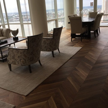 American Walnut Chevron. Woca Master Oil Finish