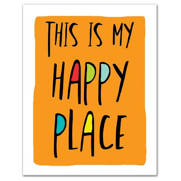 This is My Happy Place Orange 11x14 Canvas Wall Art