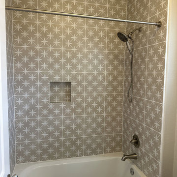 Patterned 12x12 Tile Bathroom Remodel — Rocklin, CA