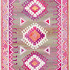 Hand-Tufted Vivid Tribal Diamond Castle Area Rug, Pink, 5'x8'