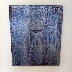 A is for Apple - Industrial Art by VividArt - Mixed Media Art