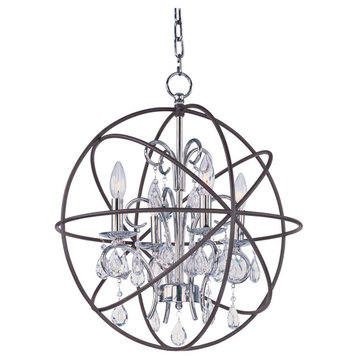 Orbit 4-Light Pendant, Anthracite and Polished Nickel