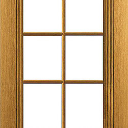 Colonial Doors Glass 10-Lite White Oak Door - Interior Doors
