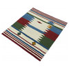 Persian Kilim Fars Design Kandou 4'0"x3'10" Hand Woven Oriental Rug
