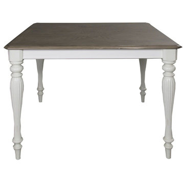 Liberty Furniture Cumberland Creek Gathering Table in Nutmeg and White