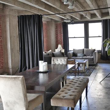 Black Loft Style Room Divider Kit