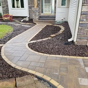 Natural Stone Inlay Paver Sidewalk