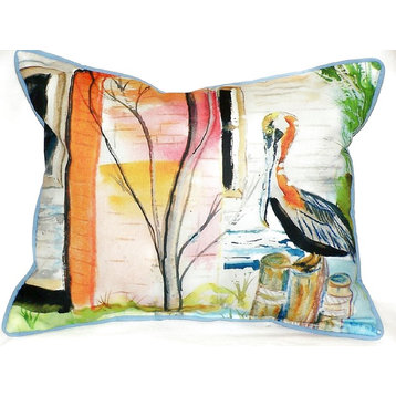 Betsy's Pelican Large Indoor/Outdoor Pillow 16x20