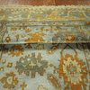 New Antiqued Baby Blue Oushak 4'x6' HandKnotted Wool Turkish Geometric Rug H5598