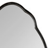 Magritte Scalloped Oval Wall Mirror, Black, 18x30