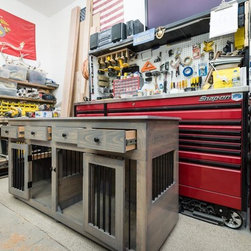 XL Double Kennel with Drawers - Dog Kennels And Crates