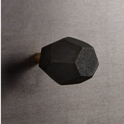 lava stone black knob | CB2 - Cabinet And Drawer Knobs