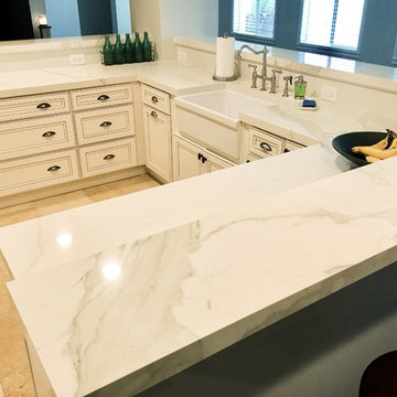 Large Format Tile Kitchen