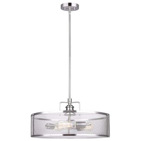 Canarm ICH626A0320 Beckett 3 Light 20"W Drum Chandelier - Brushed Nickel