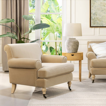 Alana Lawson Accent Armchair, Fawn Brown