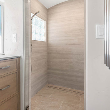 Warm Contemporary Bathroom Renovations in San Jose, CA
