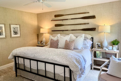 Bedroom - coastal bedroom idea in Miami