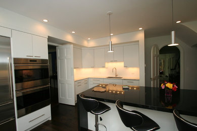 Example of a trendy kitchen design in Chicago