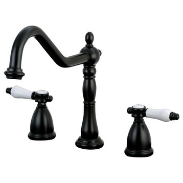 Kingston Brass Widespread Kitchen Faucets With Oil Rubbed Bronze KB1795BPLLS