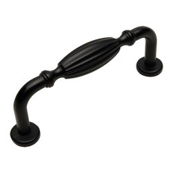 Cosmas - Cabinet Pull, 3" Hole Centers, Flat Black, Set of 10 - Cabinet And Drawer Handle Pulls