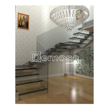 Nigeria tempered glass stair case