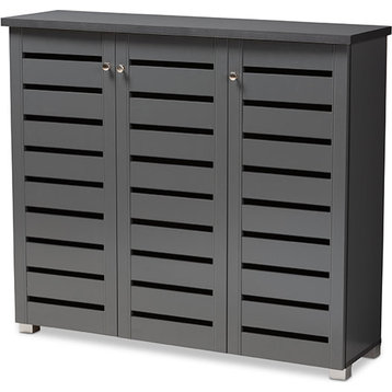 Adalwin Shoe Storage Cabinet - Dark Gray