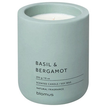 Fraga Candle Large Pine Gray W Basil & Bergamot Scent