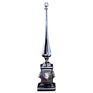 Architectural Finials Lions Head, Nickel Finish