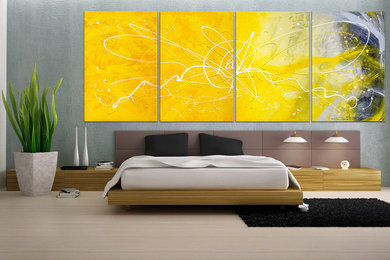 Abstract Painting "Bright Sunshine" by Abstract Artist: Dora Woodrum