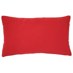 Pillow Decor - Sunbrella Jockey Red Outdoor Pillow 12x20 - Enhance your outdoor decor with our durable 12x19 Jockey Red Lumbar Pillow. Crafted from Sunbrella Fabric, it's fade-resistant and water-repellent. Coordinate with our Harwood Crimson and Astoria Sunset Outdoor pillows for a cohesive look. Upgrade your patio today with our top-quality Sunbrella Canvas Jockey Red lumbar pillow.FEATURES: