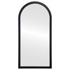 Pescara Framed Full Length Mirror, Crescent Cathedral 23.4"x47.4", Matte Black