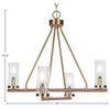 Trinity 4 Light Chandelier Shown, New Age Brass Finish, 2.5" Clear Bubble
