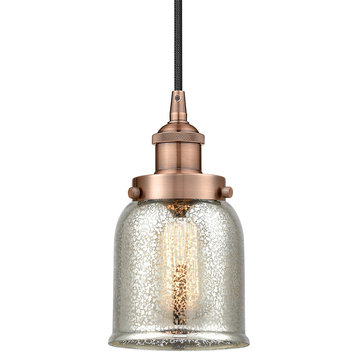 Innovations Lighting 616-1PH-10-5 Bell Pendant Bell 5"W Mini - Antique Copper /