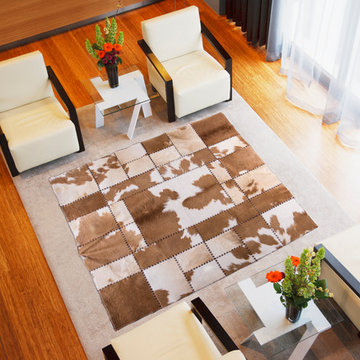 RECTANGLE Cowhide Patchwork Area Rugs