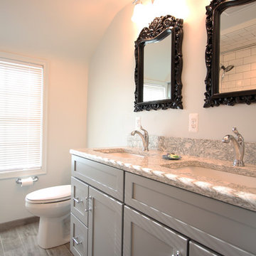 Transitional Hall Bath Design in Grosse Pointe