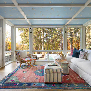 Eclectic Colorful Sunroom
