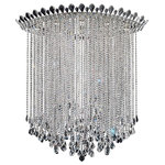Schonbek - Trilliane Strands 8-Light in Stainless Steel, Clear Heritage Crystal - From the Trilliane Strands collection, this Transitional 45Wx48.5H Inch Flush Mount in Polished Stainless Steel with Clear  Heritage Crystal, will be a wonderful compliment to any of these rooms: Dining Room, Living Room, Foyer, Kitchen and Bathroom
