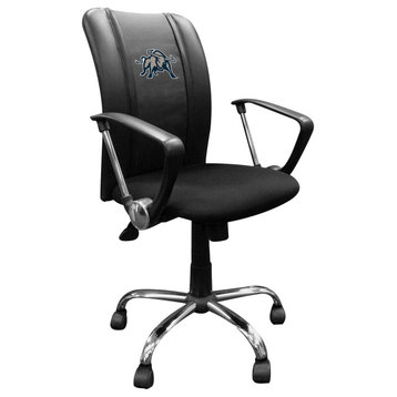 Utah State Aggies Secondary Task Chair With Arms Black Mesh Ergonomic