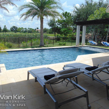 Classic Straight Edge Pool in Parkland, Florida
