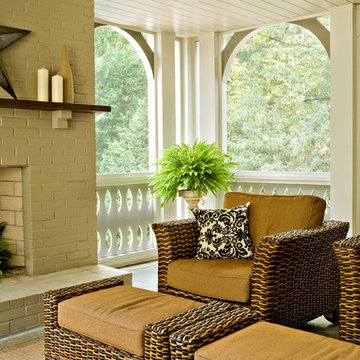 Wicker furniture on patio