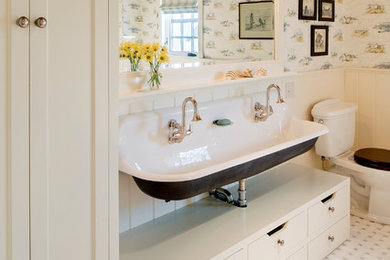 Inspiration for a coastal bathroom remodel in Providence