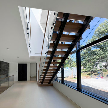 Project #126 | Contemporary Staircases with Integrated LEDs & Glass Railing