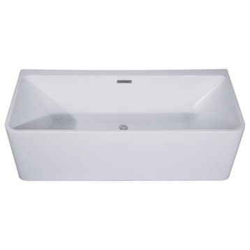 ALFI brand AB8858 59" Acrylic Soaking Bathtub for - White
