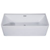 ALFI brand AB8858 59" Acrylic Soaking Bathtub for - White