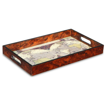 Travelers Glass Top Tray
