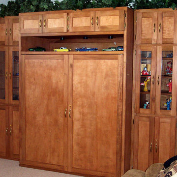 Alder Entertainment Center with English Chestnut Stain