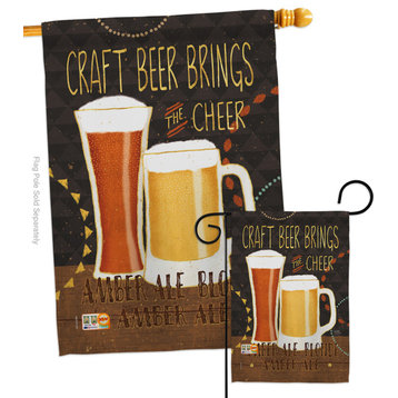 Craft Beer Brings Cheer Happy Hour & Drinks Beverages Flags Set