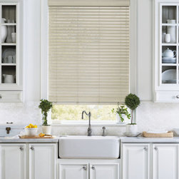Rustic Beige Kitchen Custom Window Horizontal Blinds by Hunter Douglas - Window Blinds