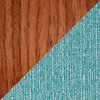 Folia Mid, Century Modern Counter Stool Walnut Wood and Teal Fabric, Set of 2